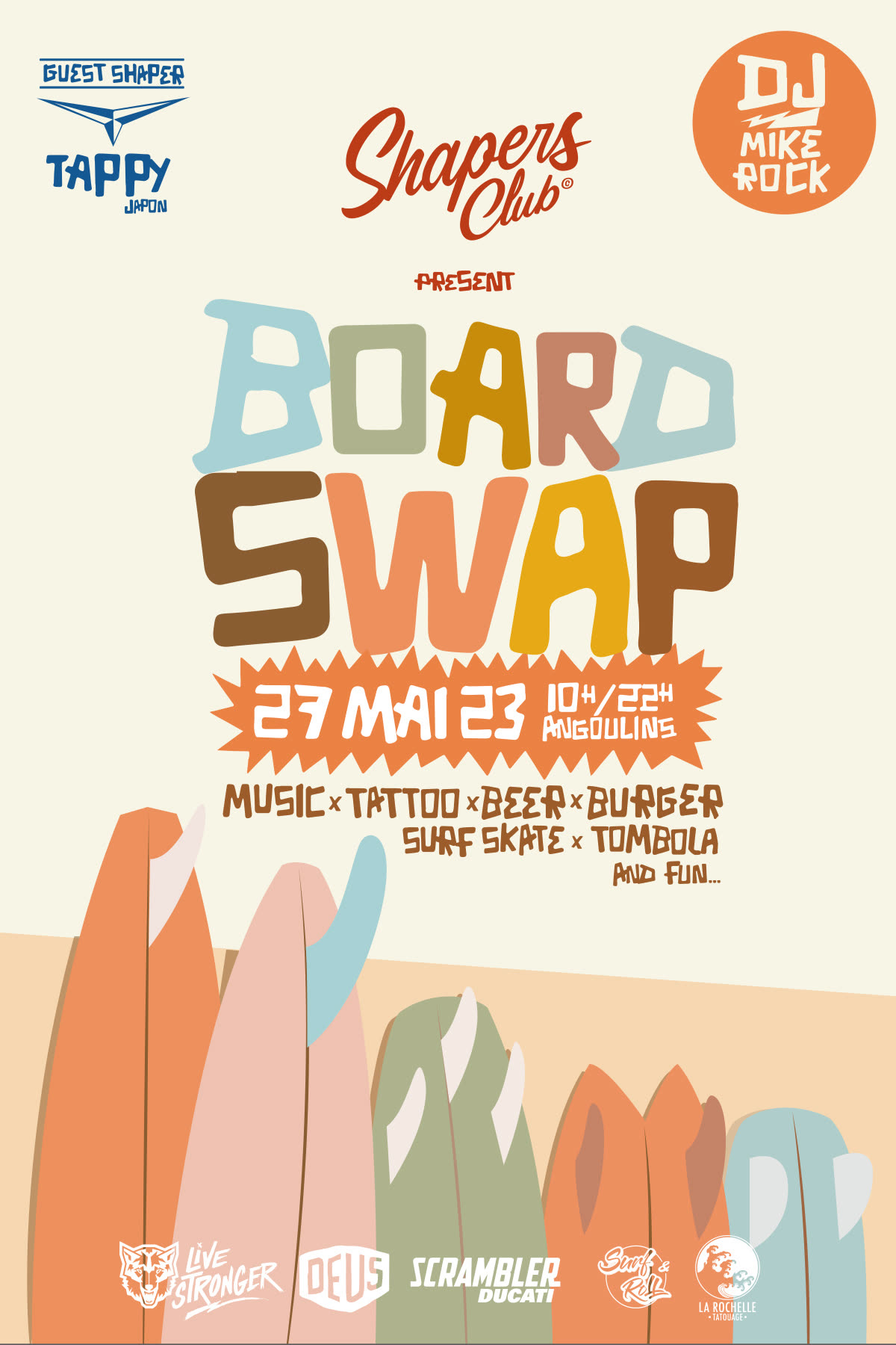 BOARDSWAP shapers club le 27 MAI