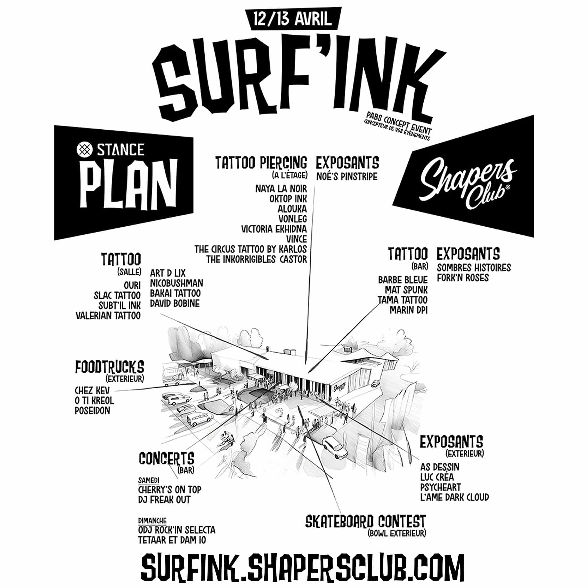 SURF'INK 2025 — Le festival tattoo, musique & culture urbaine débarque à Marennes !