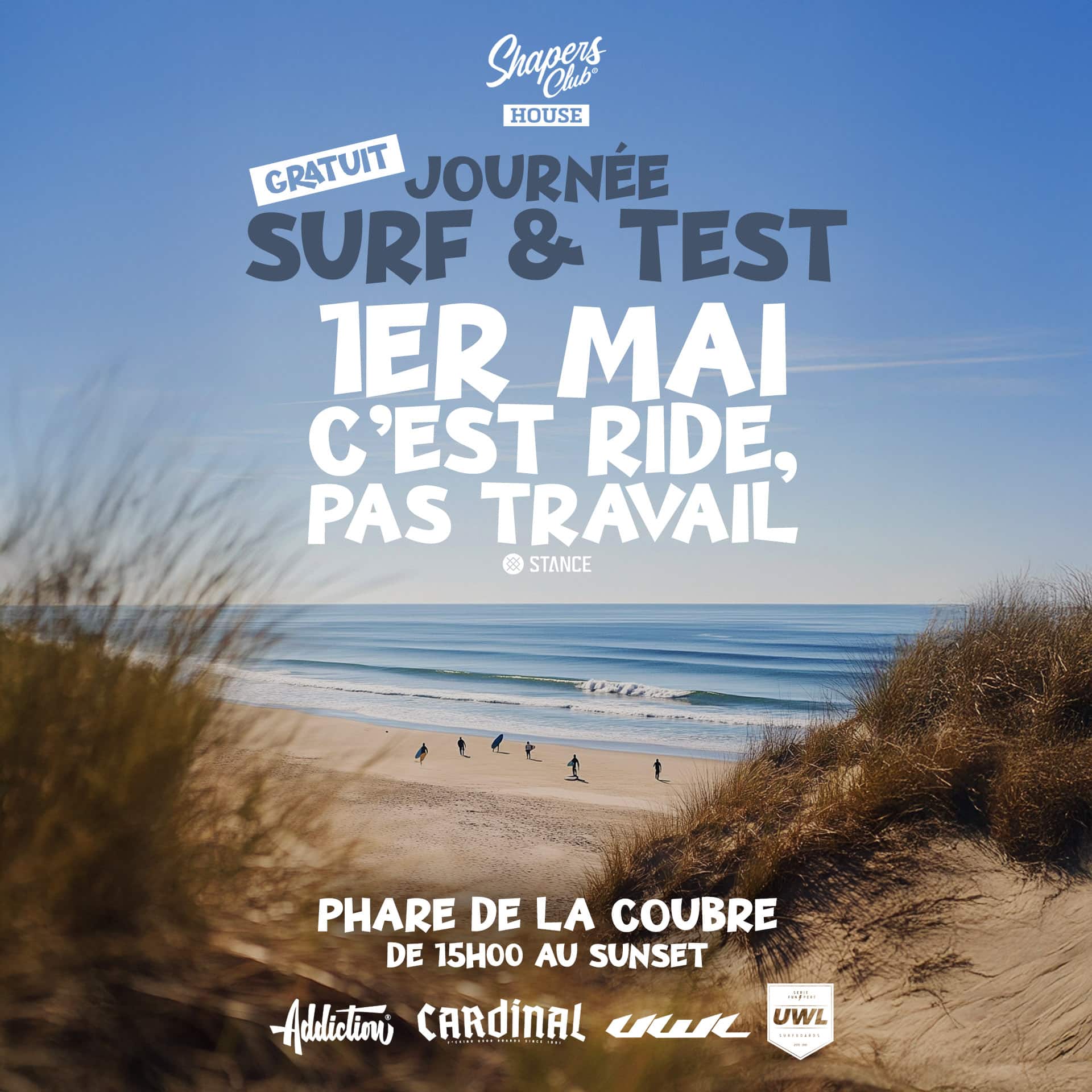 🌊 Le Shapers Club ne sera pas ouvert jeudi... Cap sur la plage !