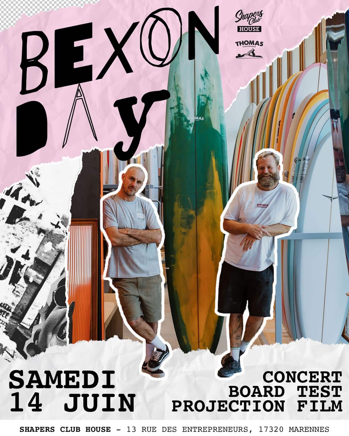 🎯 Événement Shape & Culture Surf : Thomas Bexon au Shapers Club – 14 & 15 juin